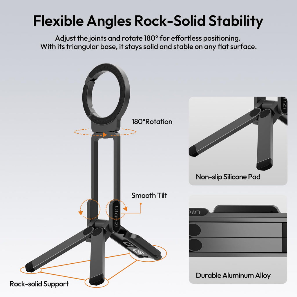 ULANZI MA38 Magnetic Phone Tripod for iPhone 18 Pro, Aluminum Phone Holder