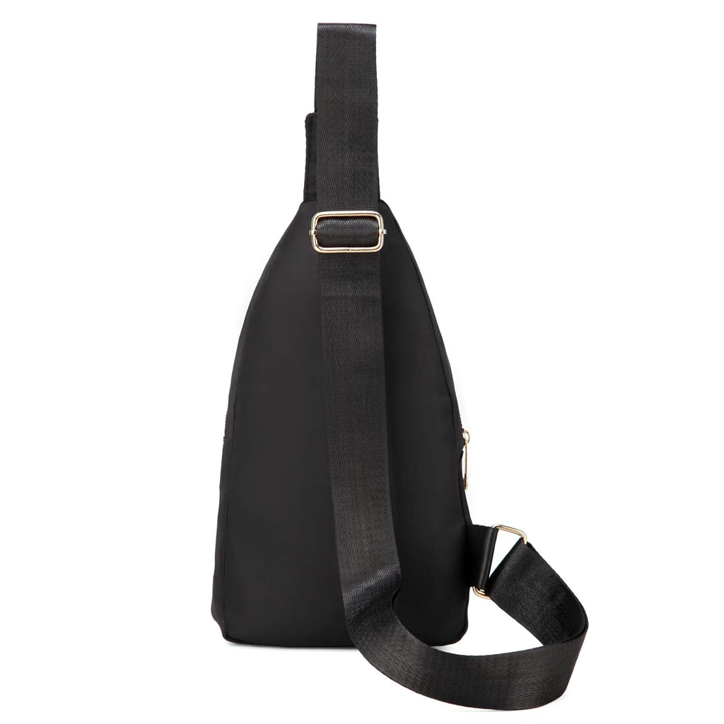 AOSTIHOT Small Sling Backpack for Women, Chest Bag Daypack Crossbody for Travel Sport Running Hiking Black