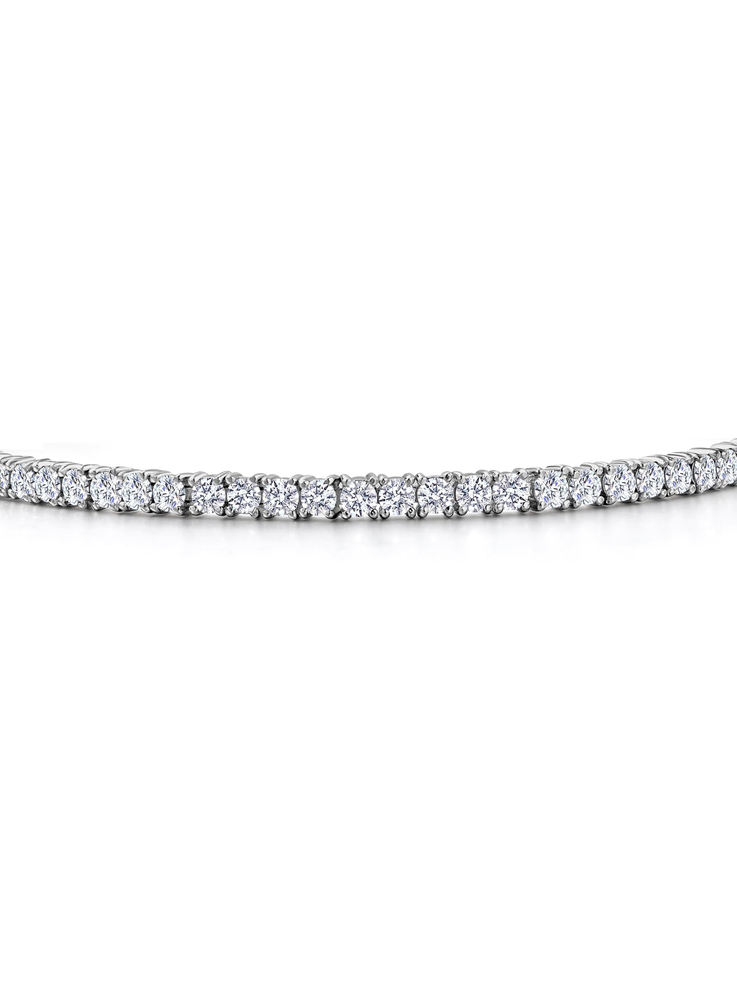 Gem Stone King 2 to 2.65 Cttw Lab Grown Diamond Tennis Bracelet for Women | 925 Sterling Silver | Round | E-F | VVS-VS | Adjustable Bolo Bracelet | Fits Up To 9 Inch Wrist | Sterling Silver | 2 Ct