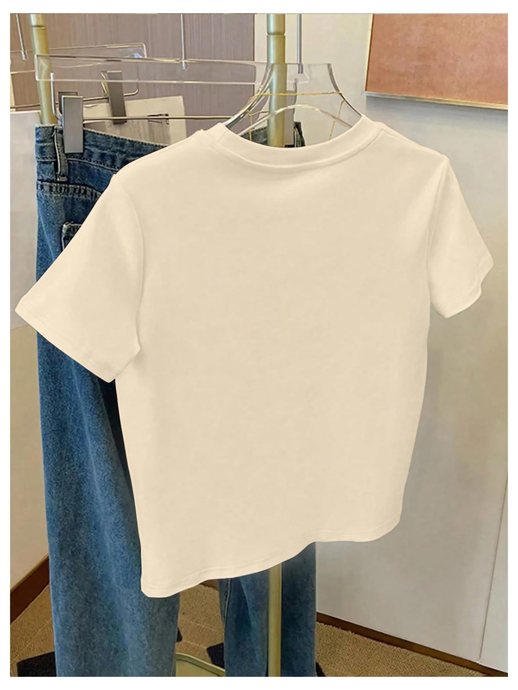 SHENHE Women's Bow Tops Short Sleeve Casual T Shirts Summer Crew Neck Tee Shirt Khaki Medium
