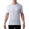 Men's Sweatproof Undershirt - Cotton V Neck T-Shirt with Underarm Sweat Pads - Original Fit - Aluminum-Free Alternative - White - X-Large