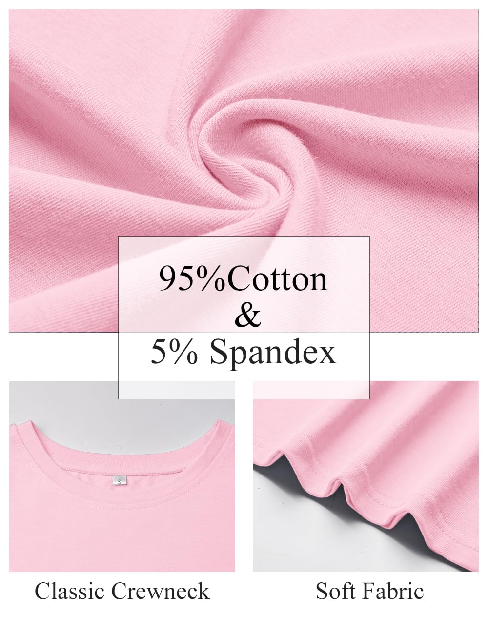 GKBK Cotton Tshirts for Women Short Sleeve Summer Tops Casual Crewneck Cute Basic Tee Tshirt Spring Clothes Outfits 2026 Trendy Pink