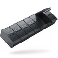Barhon Pill Organizer Large, Weekly Medicine Pill Organizers, 7 Day Pills Box Case Travel for Big Vitamin Supplements Fish Oil, Black