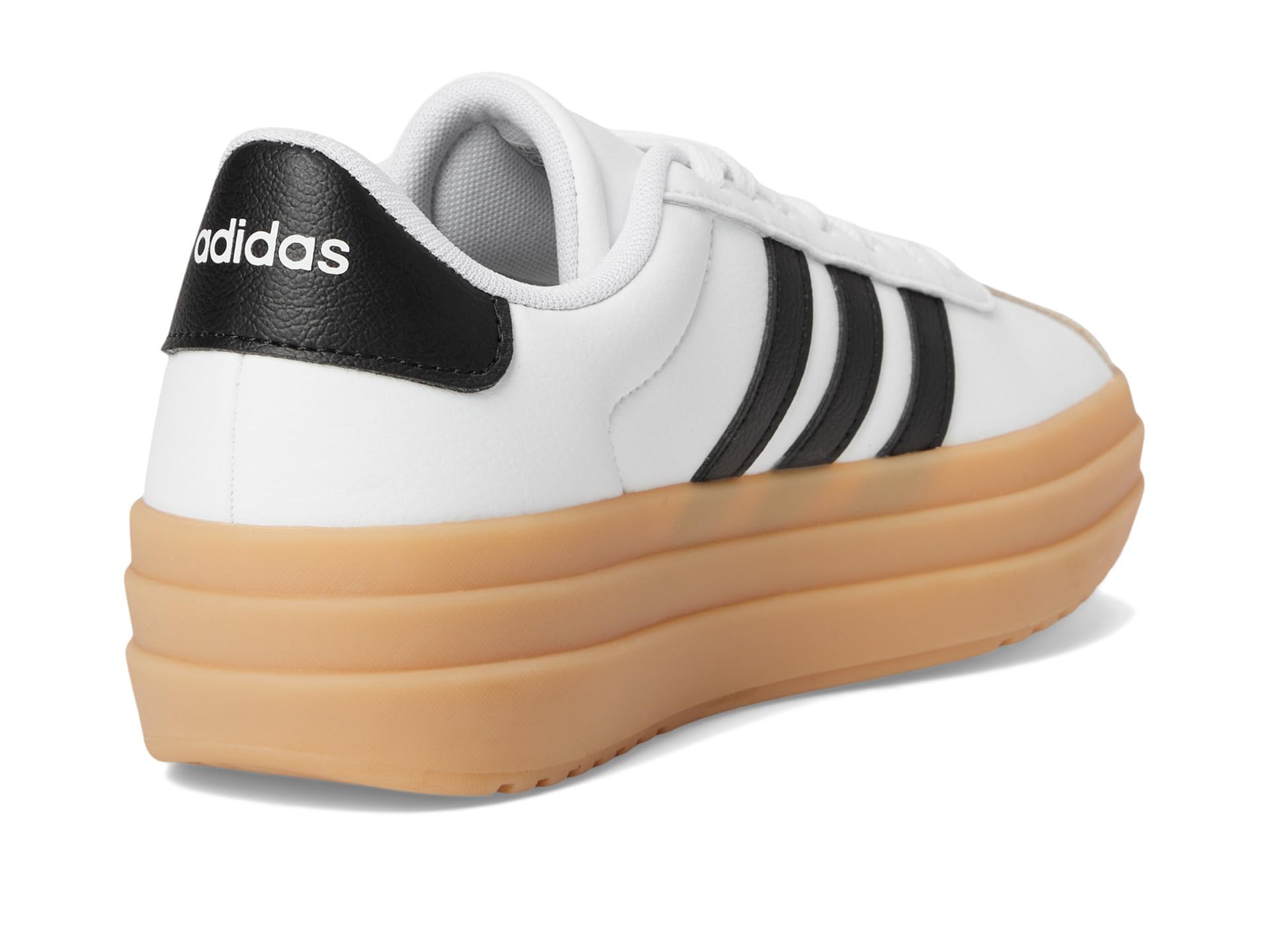 Adidas Unisex-Kid's VL Court Bold, White/Black/Wonder Beige, 4