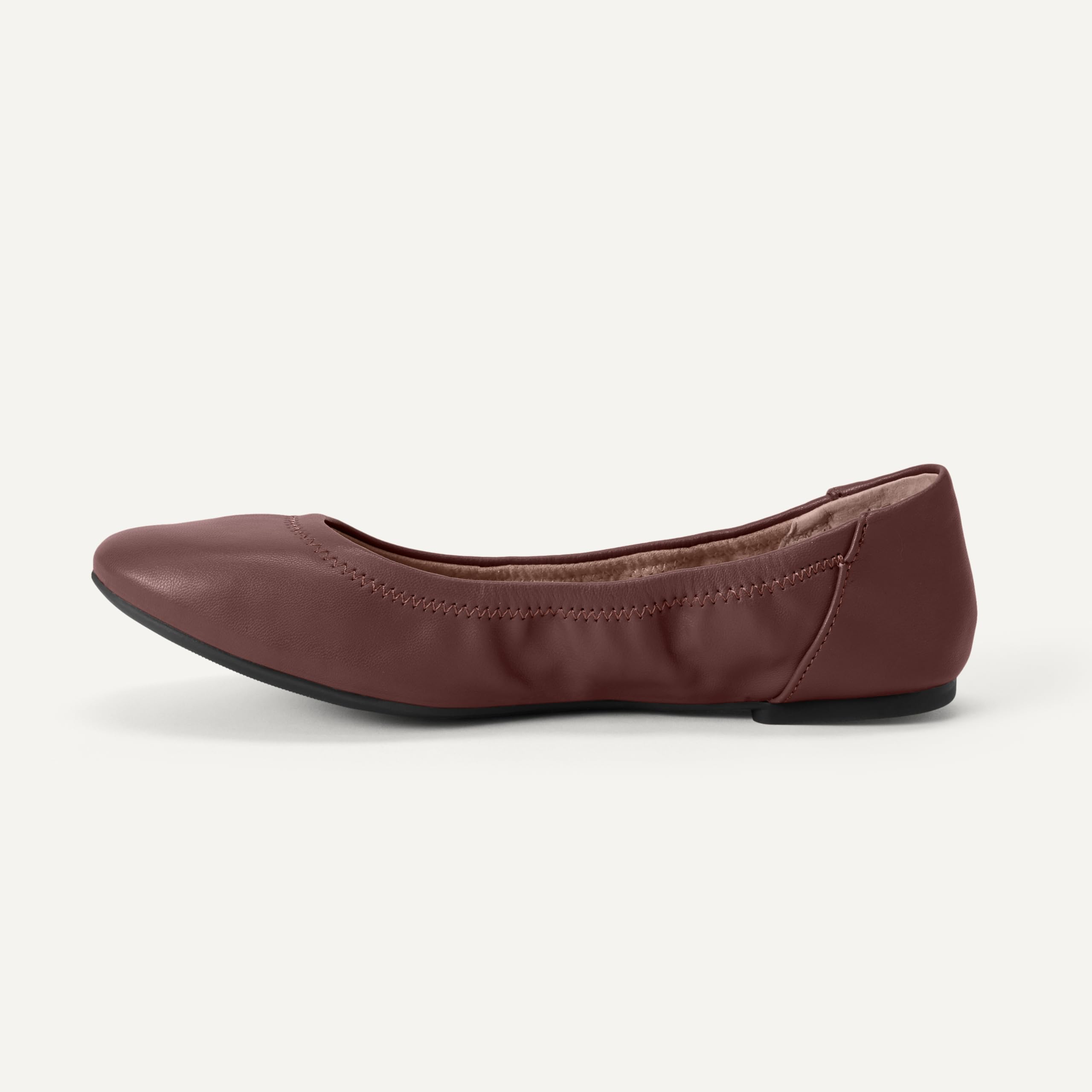 Amazon Essentials Women's Belice Comfortable Slip-On Ballet Flats Shoes, Deep Brown, 8