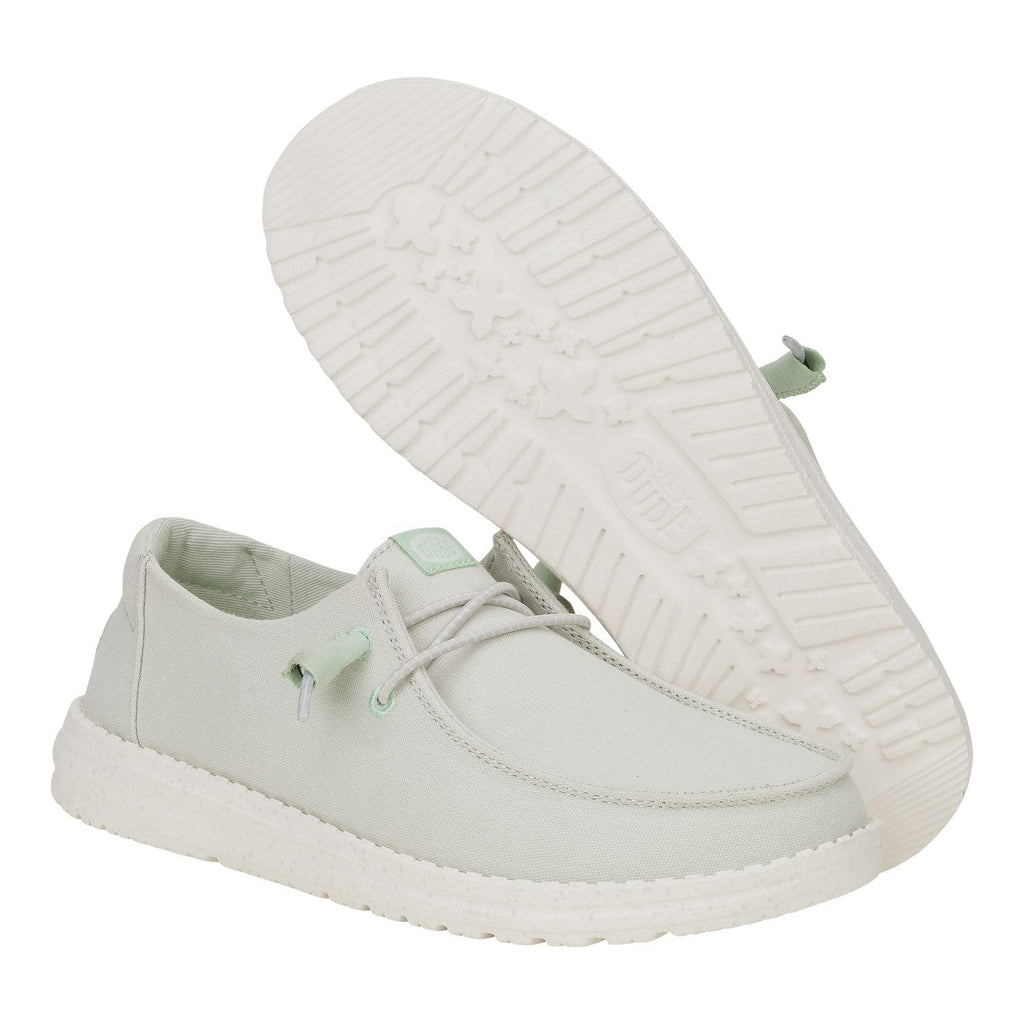 HEYDUDE Wendy Canvas Grey Size 8, Women’s Shoes, Slip-on Loafers, Comfortable & Light-Weight