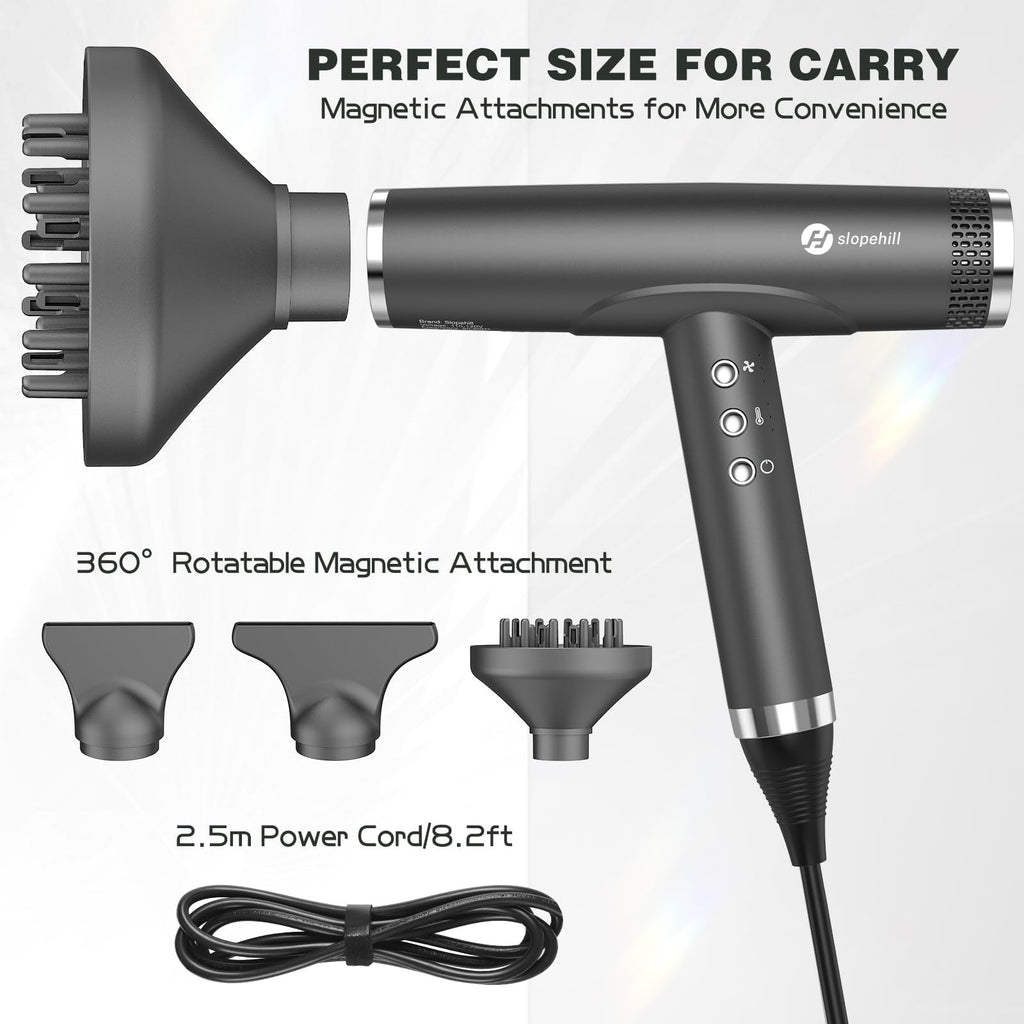 slopehill Professional Ionic Hair Dryer with Diffuser 2000W