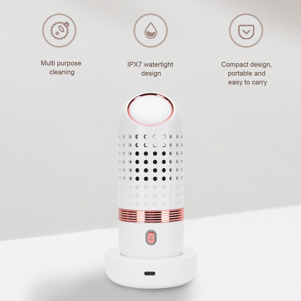 Fruit and Vegetable Cleaning Machine Rechargeable Food Fruit Cleaner, IPX7 High Efficiency Automatic Food Purifier with Charging Base for Tableware Meat Fruits Vegetables Rice