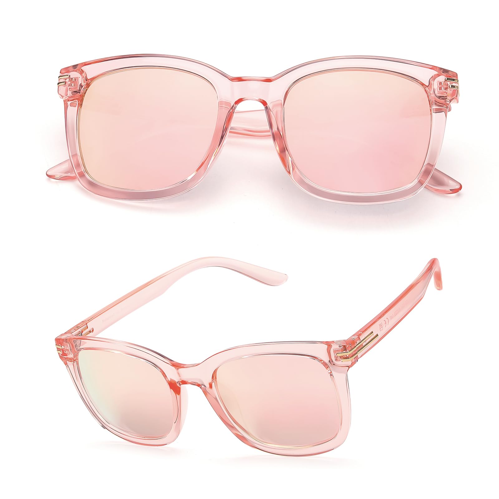 SIPHEW Polarized Sunglasses for Women/Men|Large Frame Sunglasses w UV400 Protection| Oversized Square S Mirrored Shade