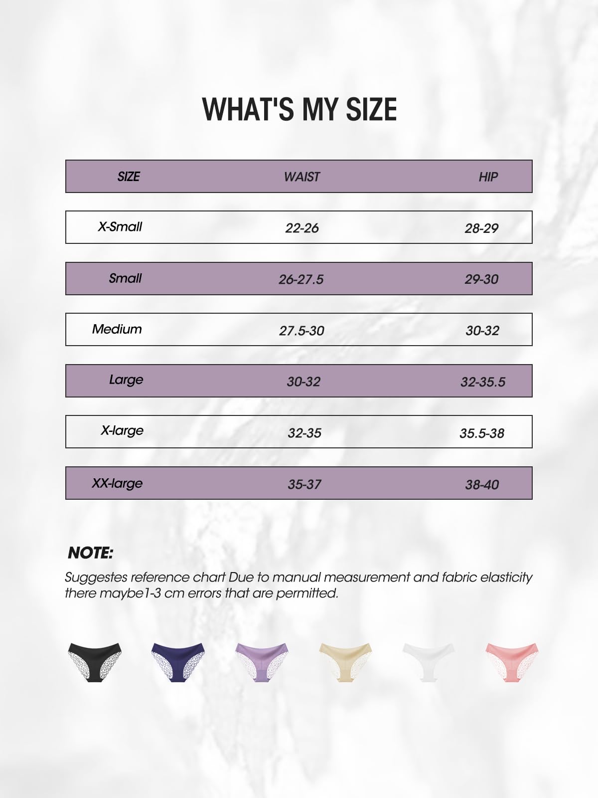 DHFBABY Sexy Cheeky Womens Underwear Comfortable Seamless Panties Luxurious Lace Bikini Briefs (US, Alpha, Medium, Regular, Regular, A-6 Pack-6 Color)
