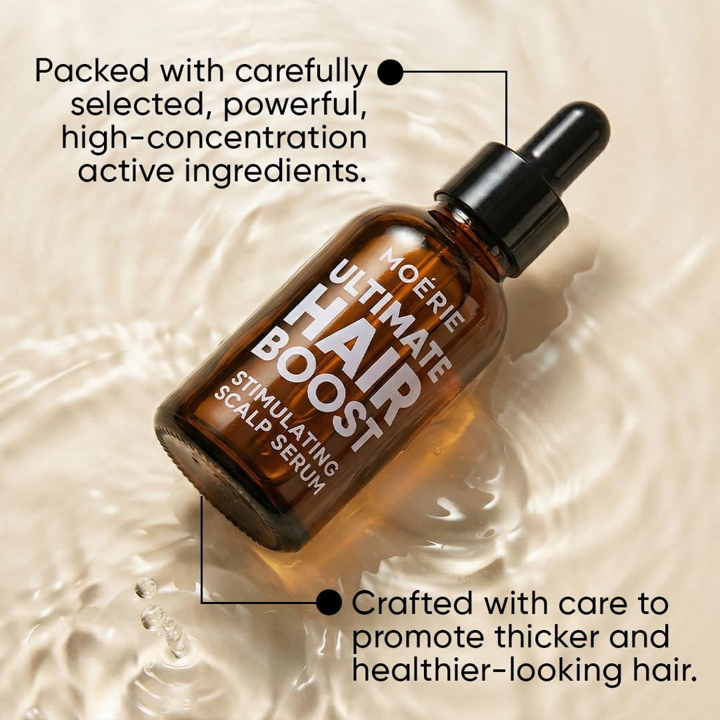 MOERIE Ultimate Hair Growth Serum for Natural Hair Regrowth & Thickening - Anti Thinning & Hair Loss Treatment for Women - Rapid Hair Growth Products - Scalp Oil Alternative - 1.69 fl oz / 50 ml
