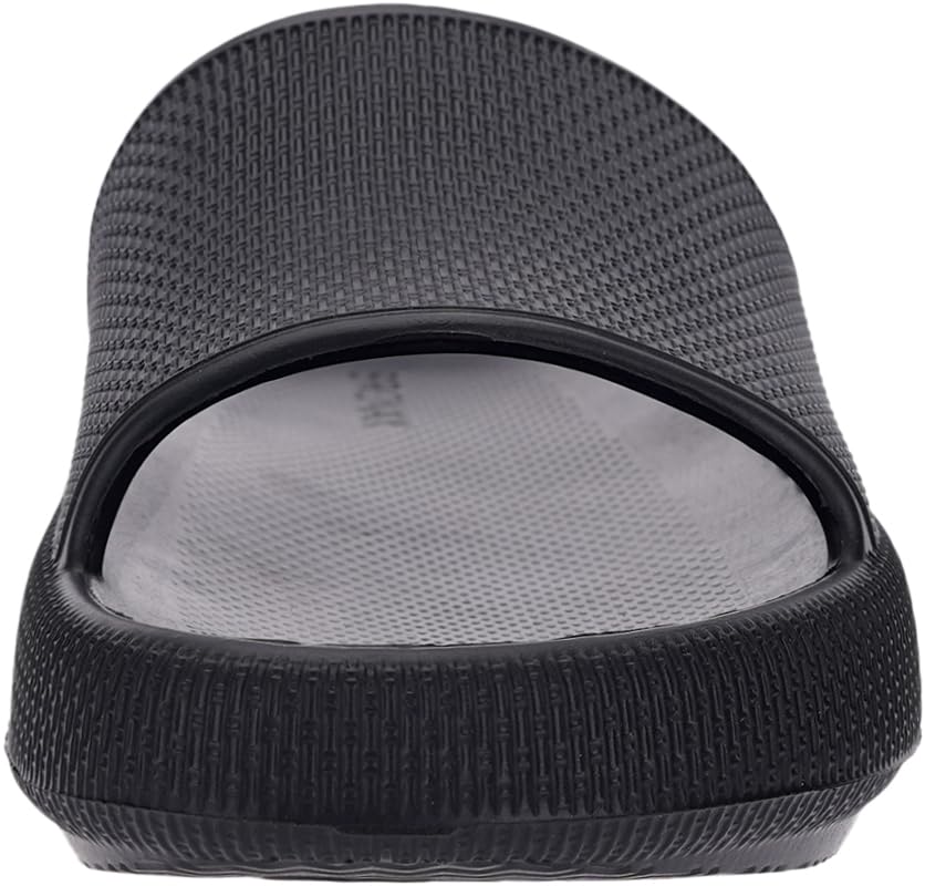 BRONAX Pillow Slippers for Women and Men | House Slides Shower Sandals | Cushioned Thick Sole 42-43 Black