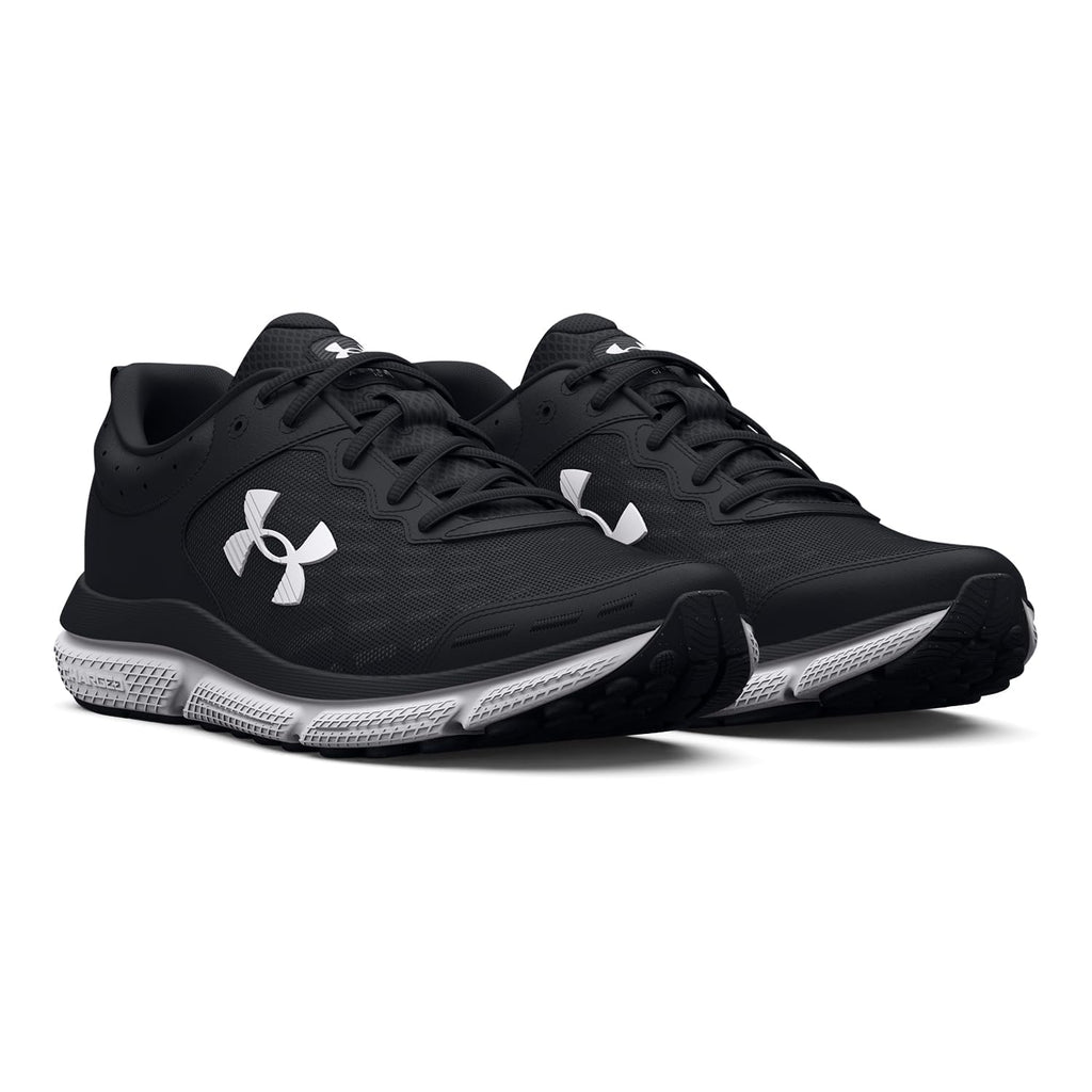 Under Armour Women's Charged Assert 10 D, (001) Black/Black/White, 8, US