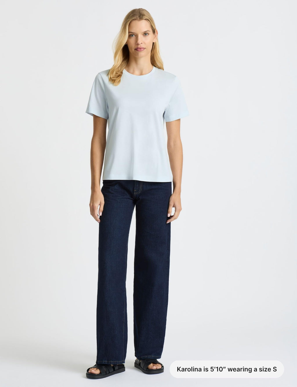 Presics Women’s Supima® Mercerised Cotton T-Shirt - Light Blue - X-Small – USA-Grown Cotton, Luxury Finish, Crew Neck, Short Sleeve, Flattering Fit
