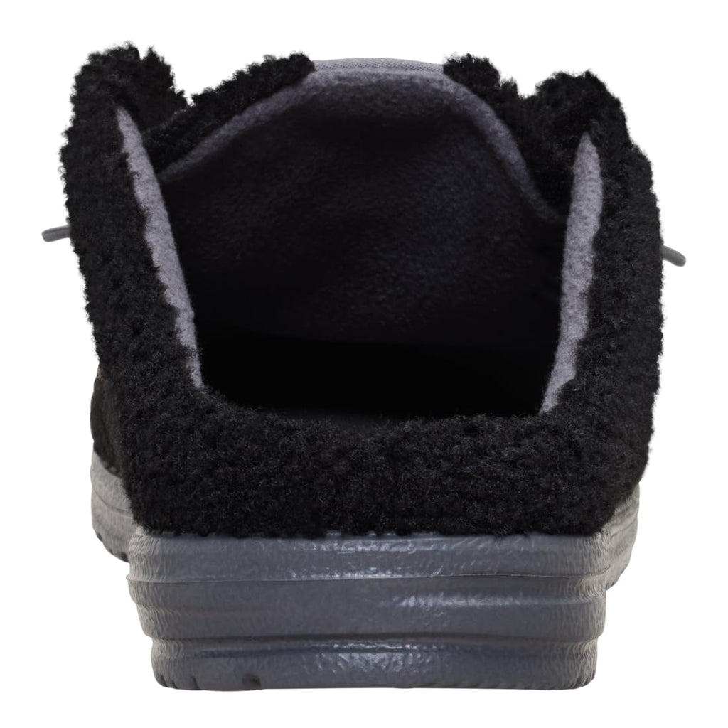 HEYDUDE Wally Slip Sherpa Black Size 11, Men’s Shoes, Slip-on Mules, Comfortable & Light-Weight