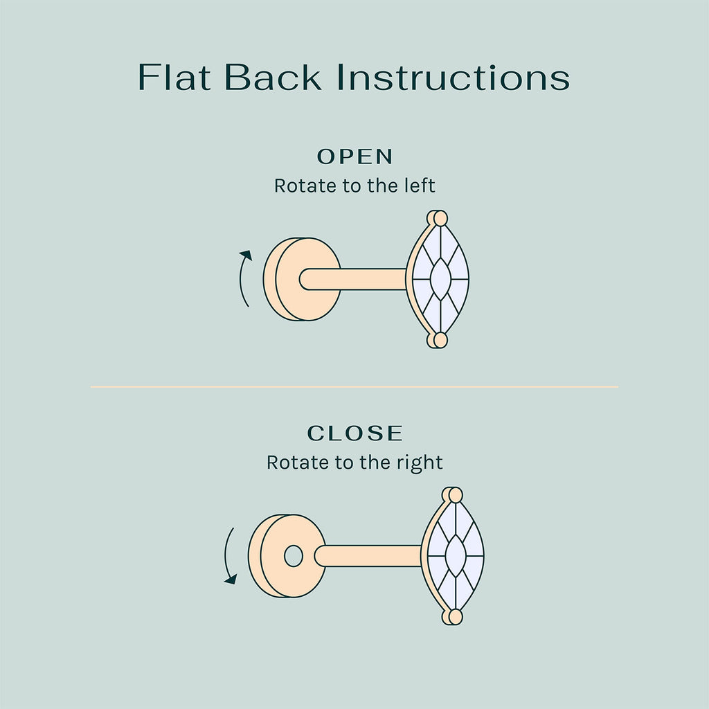 PAVOI 14K Gold Plated Solid 925 Sterling Silver Post Cubic Zirconia Stud Flat Back Earrings for Women | Cartilage Earring | Helix Piercing Jewelry | Small Stud Earrings for Women