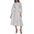 HALSTON H Women's Dress, Crisp White, 8