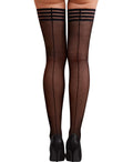 RSLOVE Women's Thigh High Stockings - 40D Antiskid Silicone Backseam Stockings Perfect for Daily & Party Black
