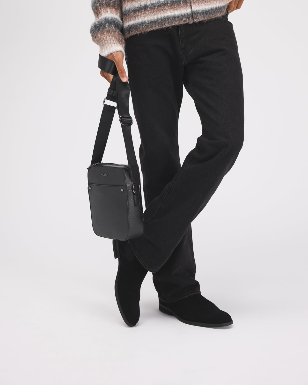 ALDO Men's Poani Crossbody Bag, Black