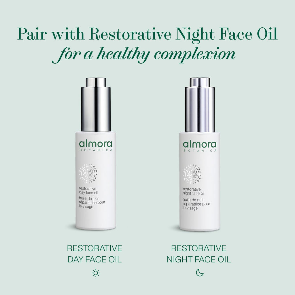 Almora Botanica Restorative Day Face Oil, 15mL | Age-Defying Facial Oil with Bio-Retinol & Sunflower | Smooths Fine Lines & Restores Texture | Ultra-Light, Non-Greasy, Vegan Skincare