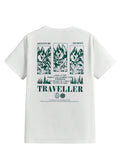 SweatyRocks Men's Graphic T Shirt Crewneck Short Sleeve Loose Casual Tee Tops White X-Small