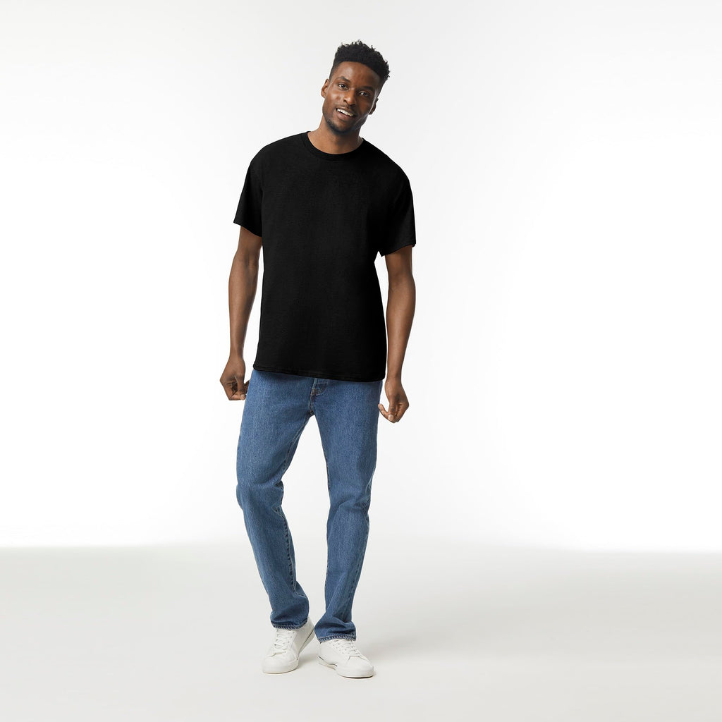 Gildan mens Heavy Cotton T-shirt, Style G5000, Multipack T Shirt, Black (3-pack), 3X-Large US
