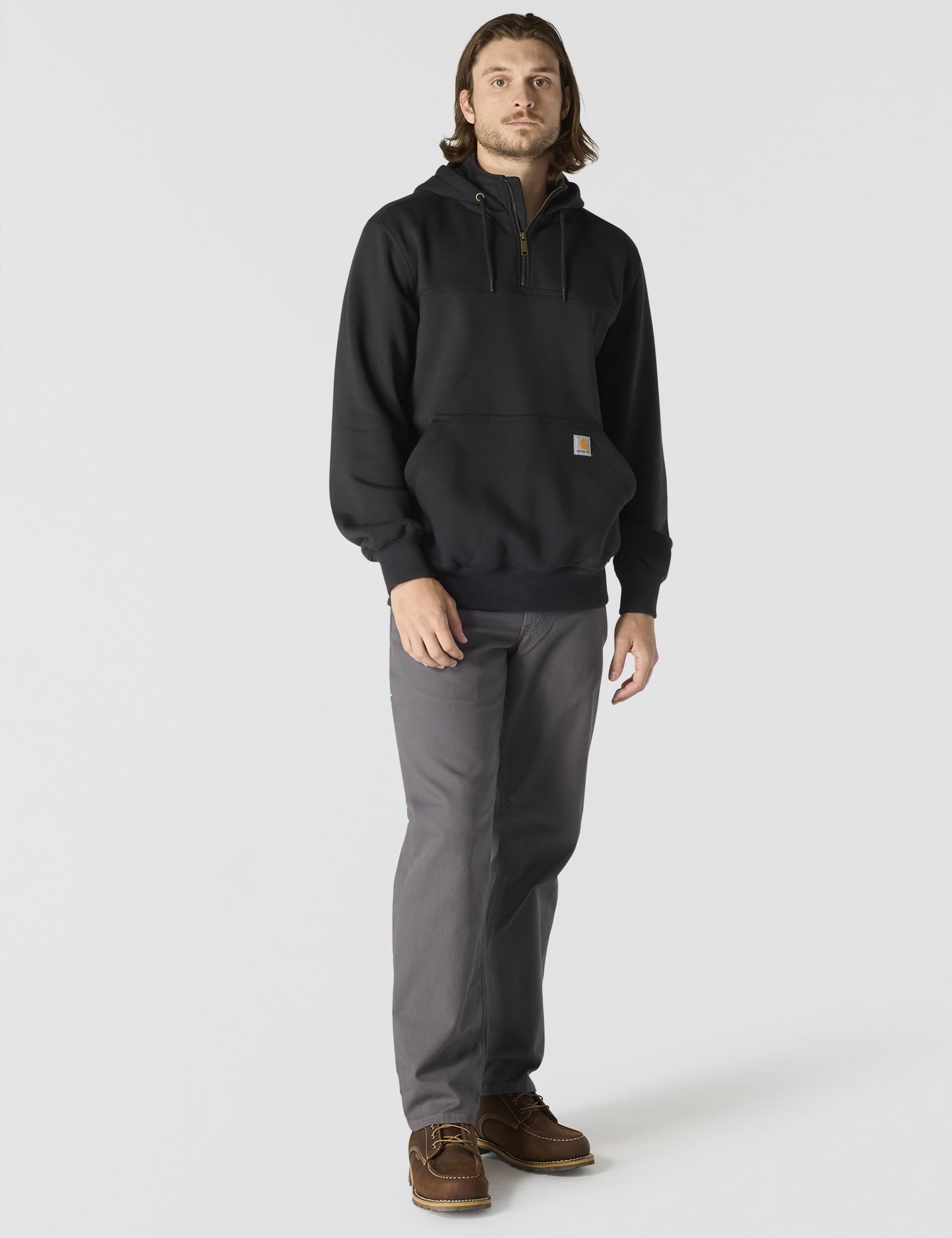 Carhartt Men's Paxton 1/4-Zip Sweatshirt, Black, Medium