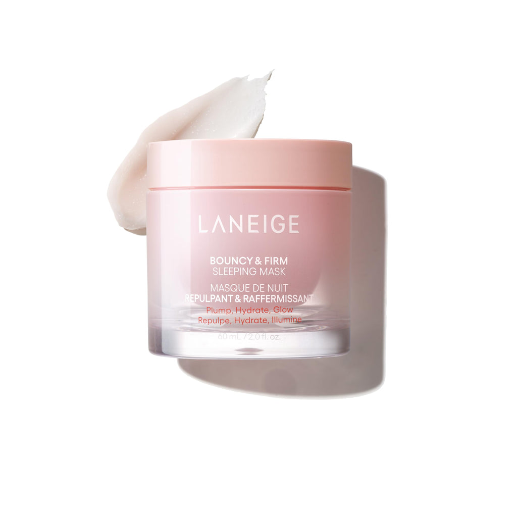 LANEIGE Bouncy & Firm Sleeping Mask: Korean Overnight Face Mask to Plump, Firm, & Boost Elasticity, with Peony & Collagen Complex for Visibly Plumper, Hydrated Skin| Korean Skin Care