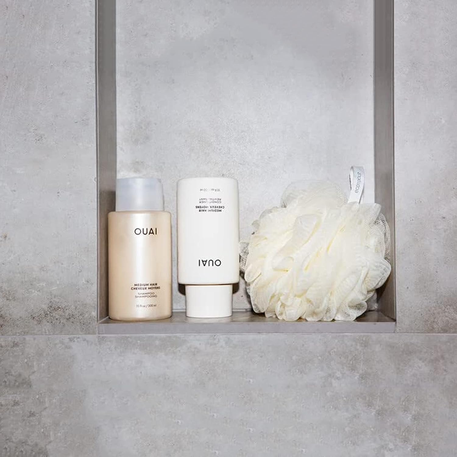 OUAI Medium Hair Shampoo and Conditioner Set - Sulfate-Free Shampoo and Conditioner for Women & Men - Made with Keratin, Shea Butter & Avocado Oil - Free of Parabens & Phthalates (10 Fl Oz)