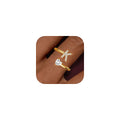 Treasure Bender Valentines Gifts for Teen Girls Initial Rings for Women - 14K Gold Plated K Initial Ring for Girls Age 6-8 Letter B Initial Letter Rings 10 Year Old Girl Birthday Gifts