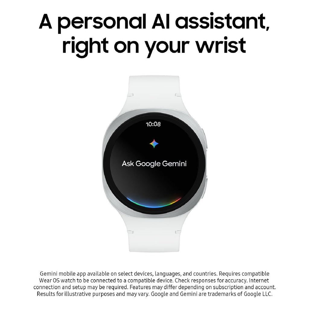 Samsung Galaxy Watch 8 (2025) 44mm Bluetooth Smartwatch, Cushion Design, Fitness Tracker, Sleep Coaching, Running Coach, Energy Score, Heart Rate Tracking, Silver [US Version, 2 Yr Warranty]