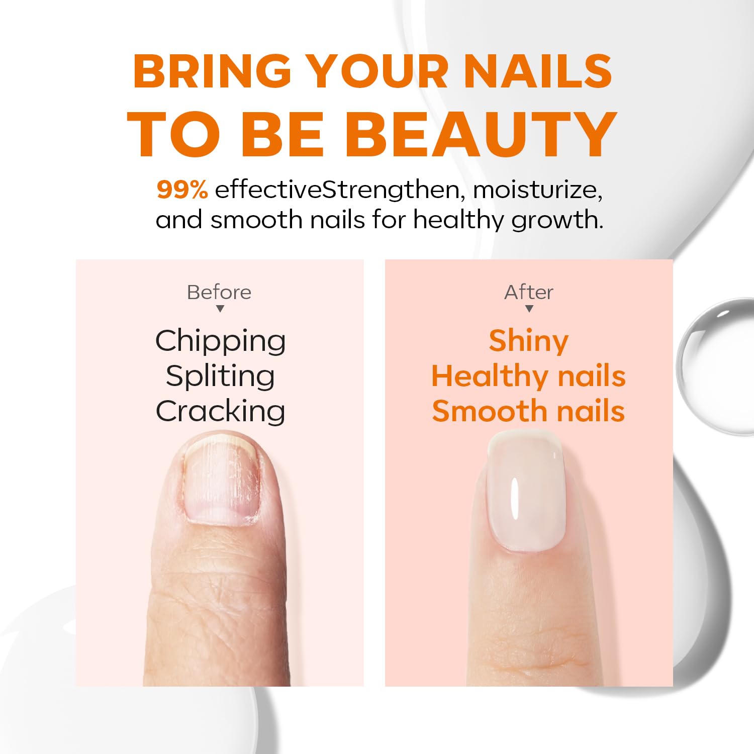 modelones Nail Strengthener, Milky White Nail Polish Nail Repair for Damaged Nails Hardener Air Dry Nail Growth Polish Natural Nail Concealer Foundation Gifts for Women 15ml