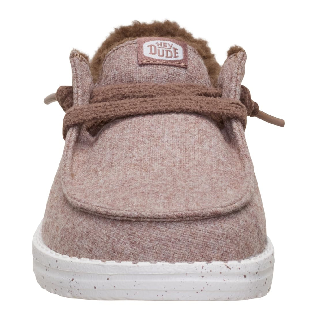 HEYDUDE Wendy Wool Cozy Walnut Size 8, Women’s Shoes, Slip-on Loafers, Comfortable & Light-Weight