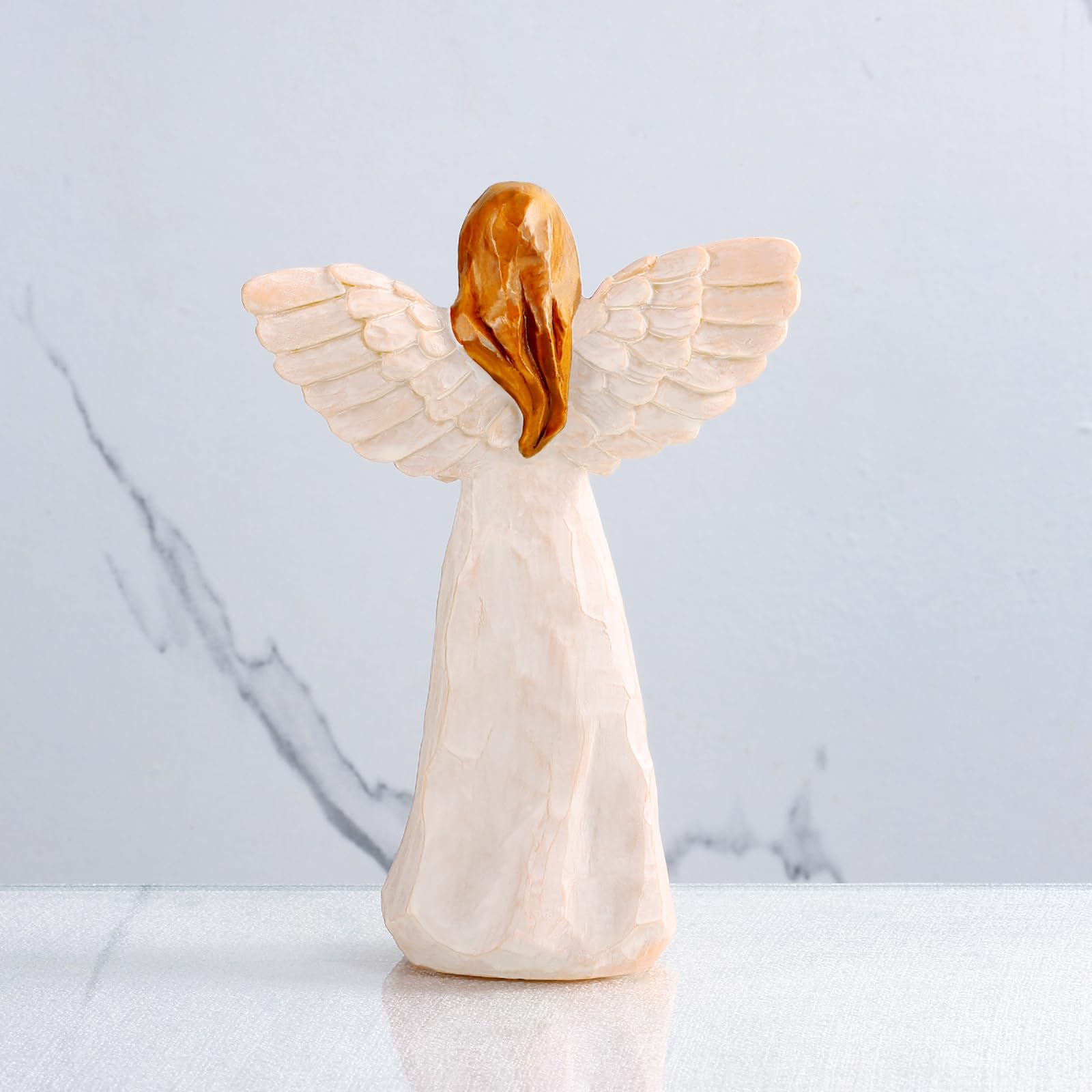 Kohehe Retirement Gift for Woman, Happy Retirement Gift for Woman, 5.5” Angel Figurine for Retirement Party Decorations, Retired Gifts for Coworkers Friends