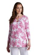 WomenÕs Tunic Top - UPF 50+ Sun Protection - St. Lucia in Fuchsia Pink