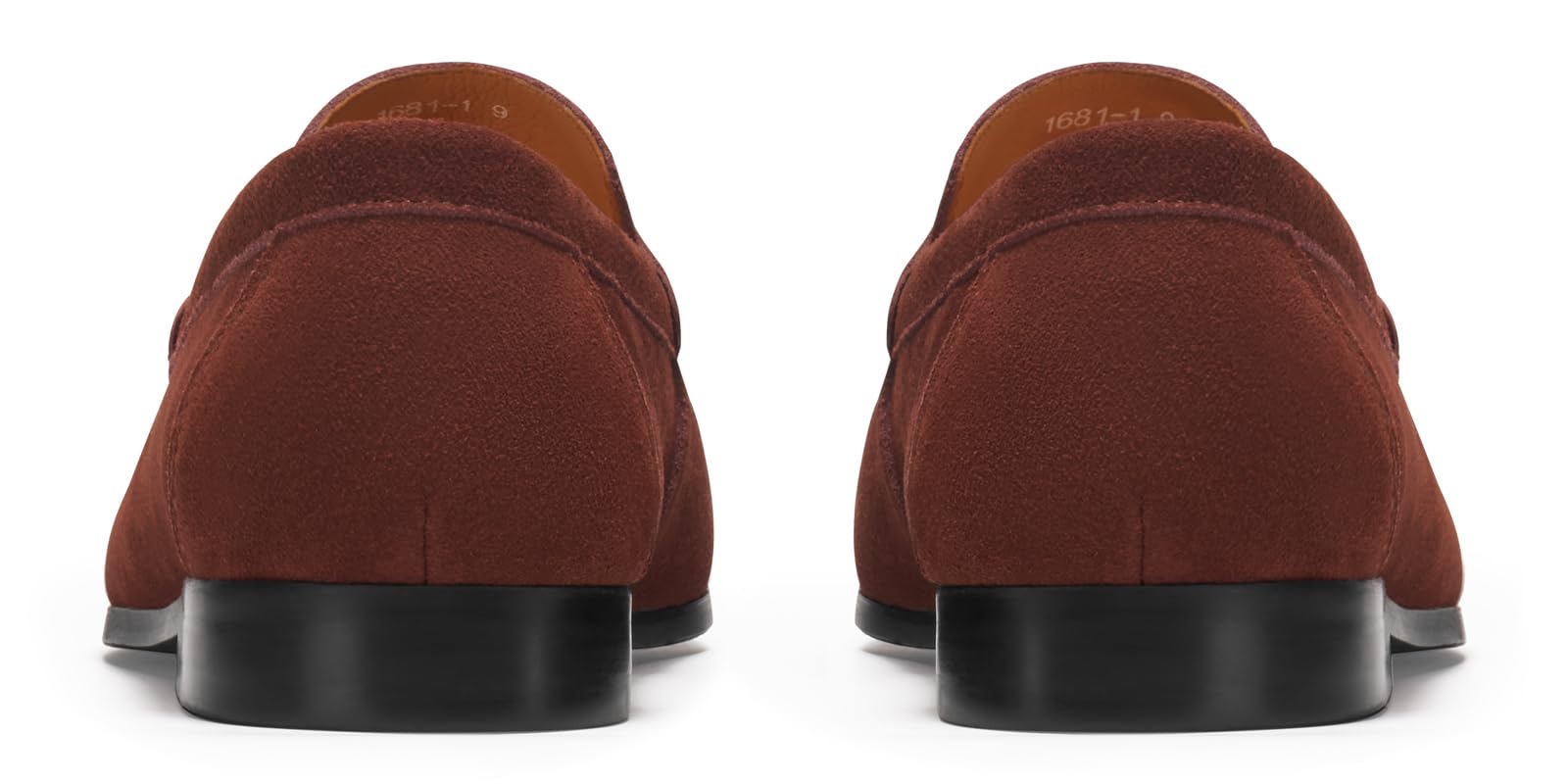 Journey West Suede Slip-on Penny Loafers Shoes for Men Brown US 9