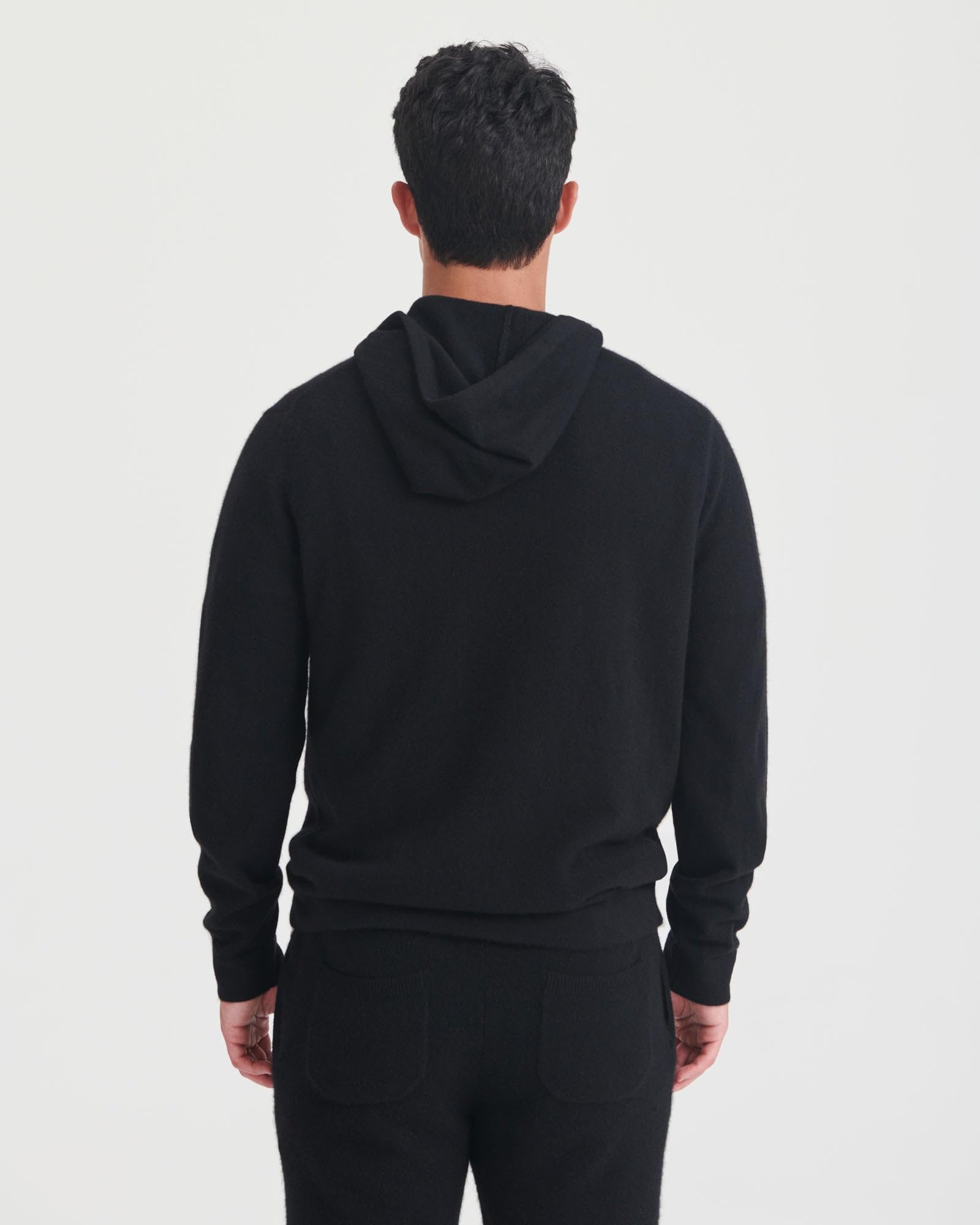 NAADAM Mens The Off-Duty Cashmere Hoodie Black