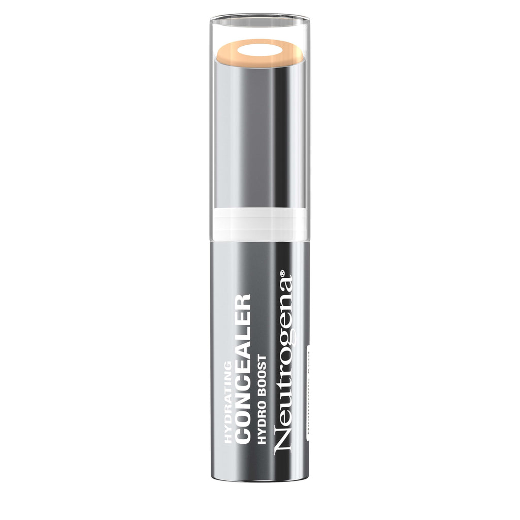 Neutrogena Hydro Boost Hydrating Concealer Stick, Oil-Free, Lightweight Cover-Up Makeup with Hyaluronic Acid Refreshes Dry Skin & Provides Buildable Coverage, 10 Fair, 0.12 Oz