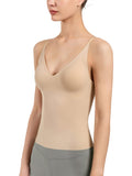 Women's Fit Camisole with Built in Bra - Spaghetti Straps Camis Tank with Chest pad One-Piece Cut Seamless (L, A-Style-Complexion)