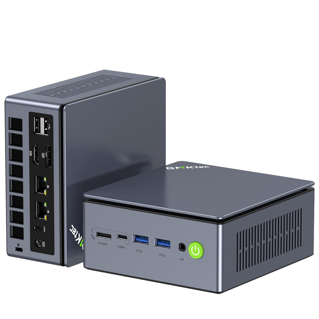 GMKtec Mini PC Gaming M7 Ultra Ryzen 7 PRO 6850U 16GB DDR5 RAM + 512GB Hard Drive PCle SSD Oculink Dual NIC LAN 2.5G Desktop Computer, Dual USB4, HDMI 2.1, USB-C M7 Ultra 16+512