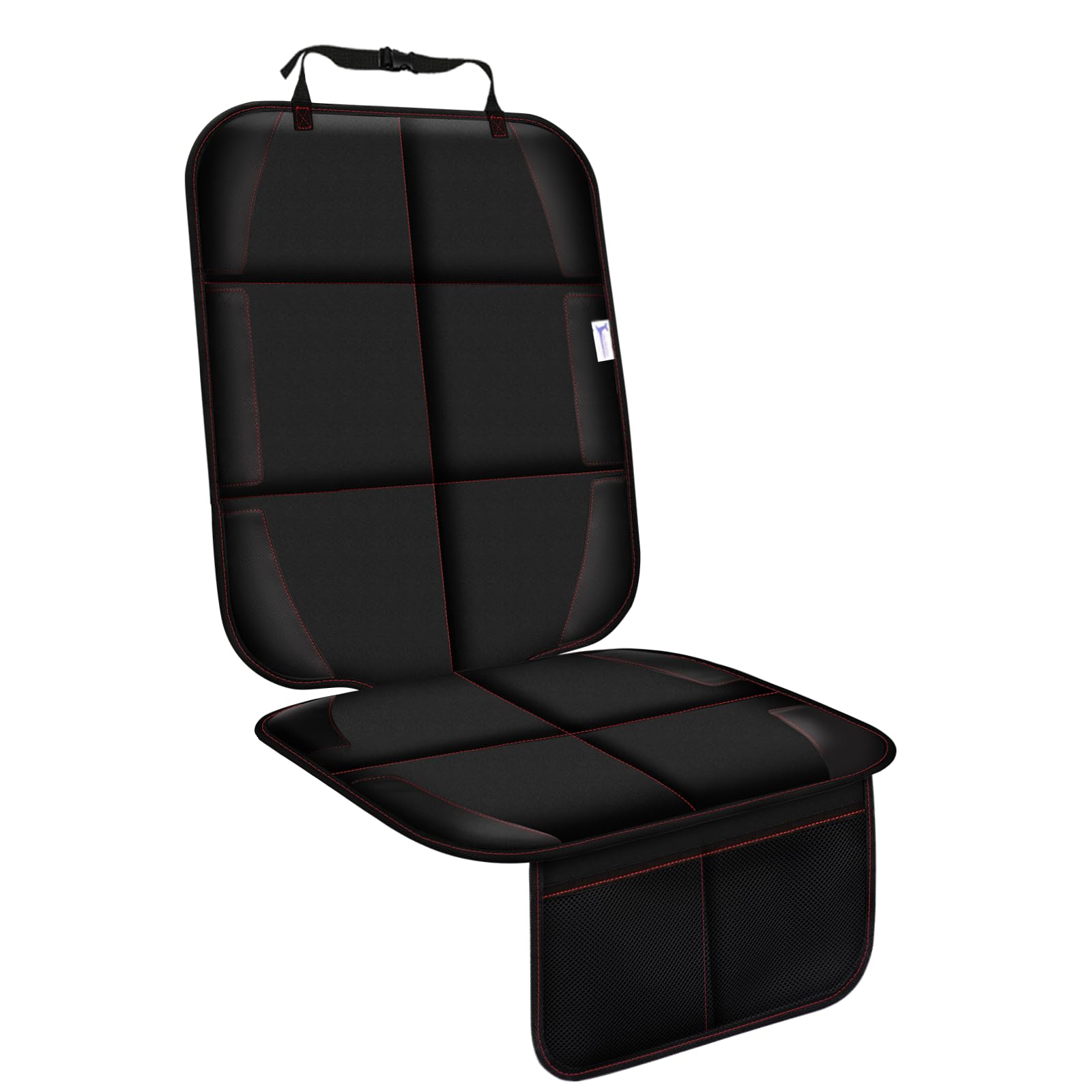 Gowhalle Car Seat Protector With Non-Slip Rubber Padded Backing, Waterproof Thickest Padding for Child Seats, No Imprint Under Baby Seat (Red-1pcs)