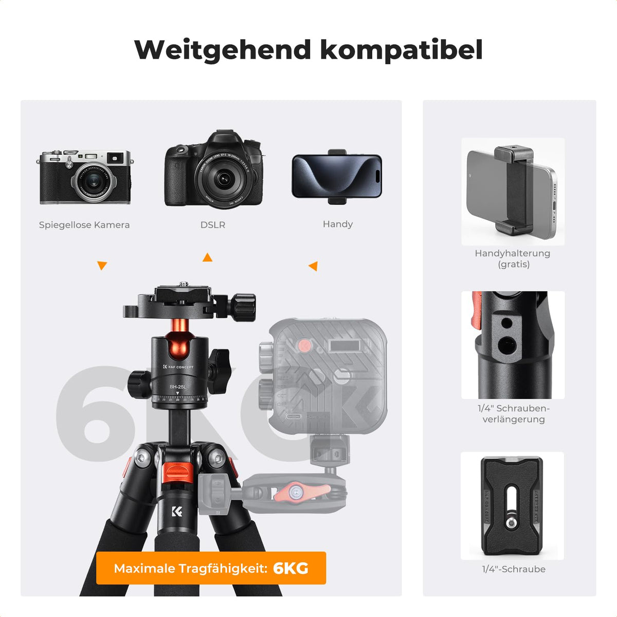 K&F CONCEPT 21.6'' Mini Desk Tripod.