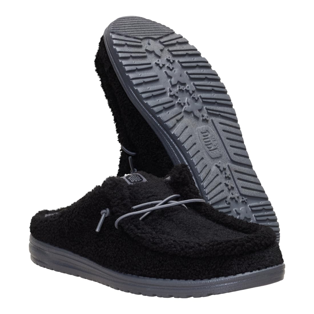 HEYDUDE Wally Slip Sherpa Black Size 11, Men’s Shoes, Slip-on Mules, Comfortable & Light-Weight