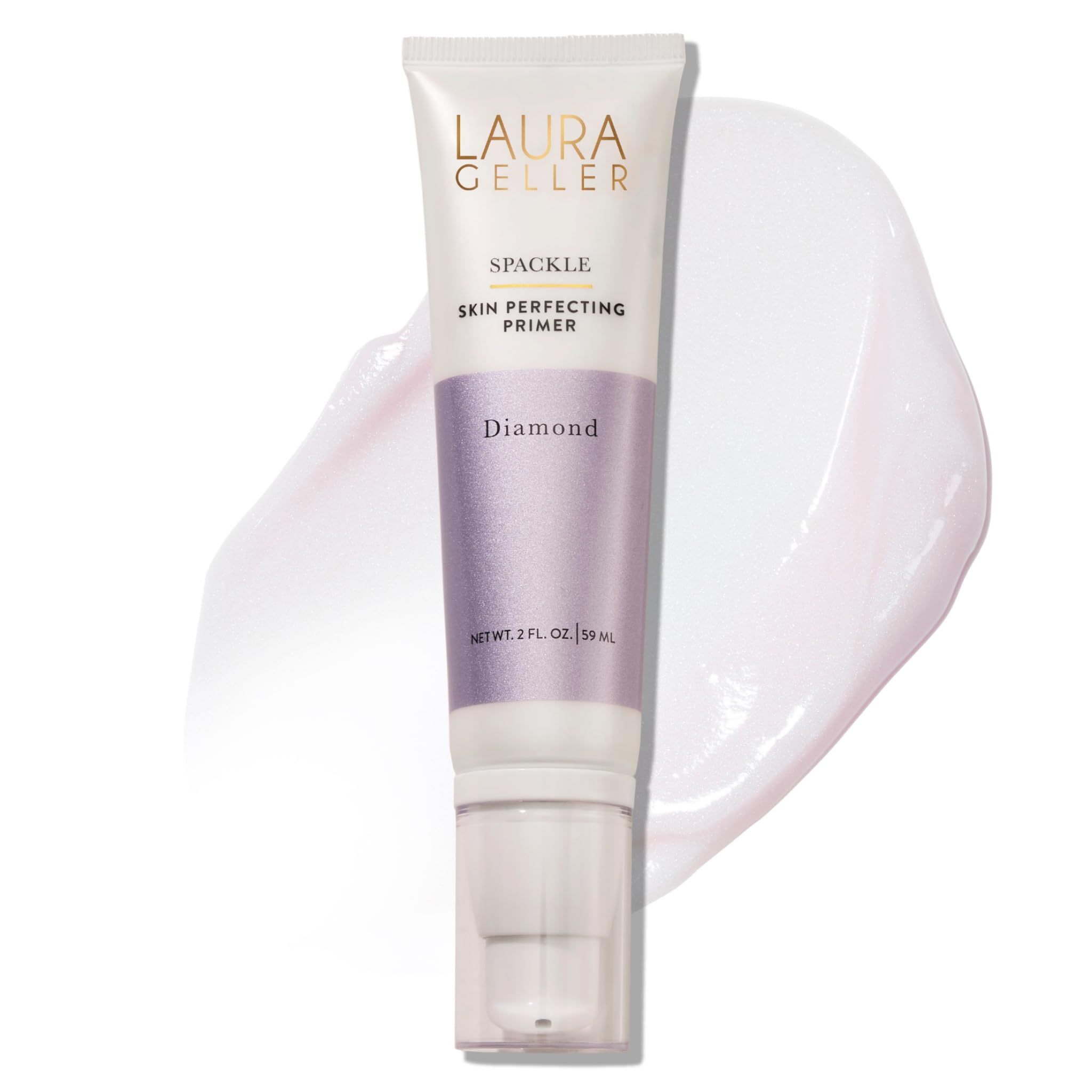 LAURA GELLER NEW YORK Spackle Primer - Diamond - Super-Size 2 Fl Oz - Hyaluronic Acid Makeup Primer for Mature Skin
