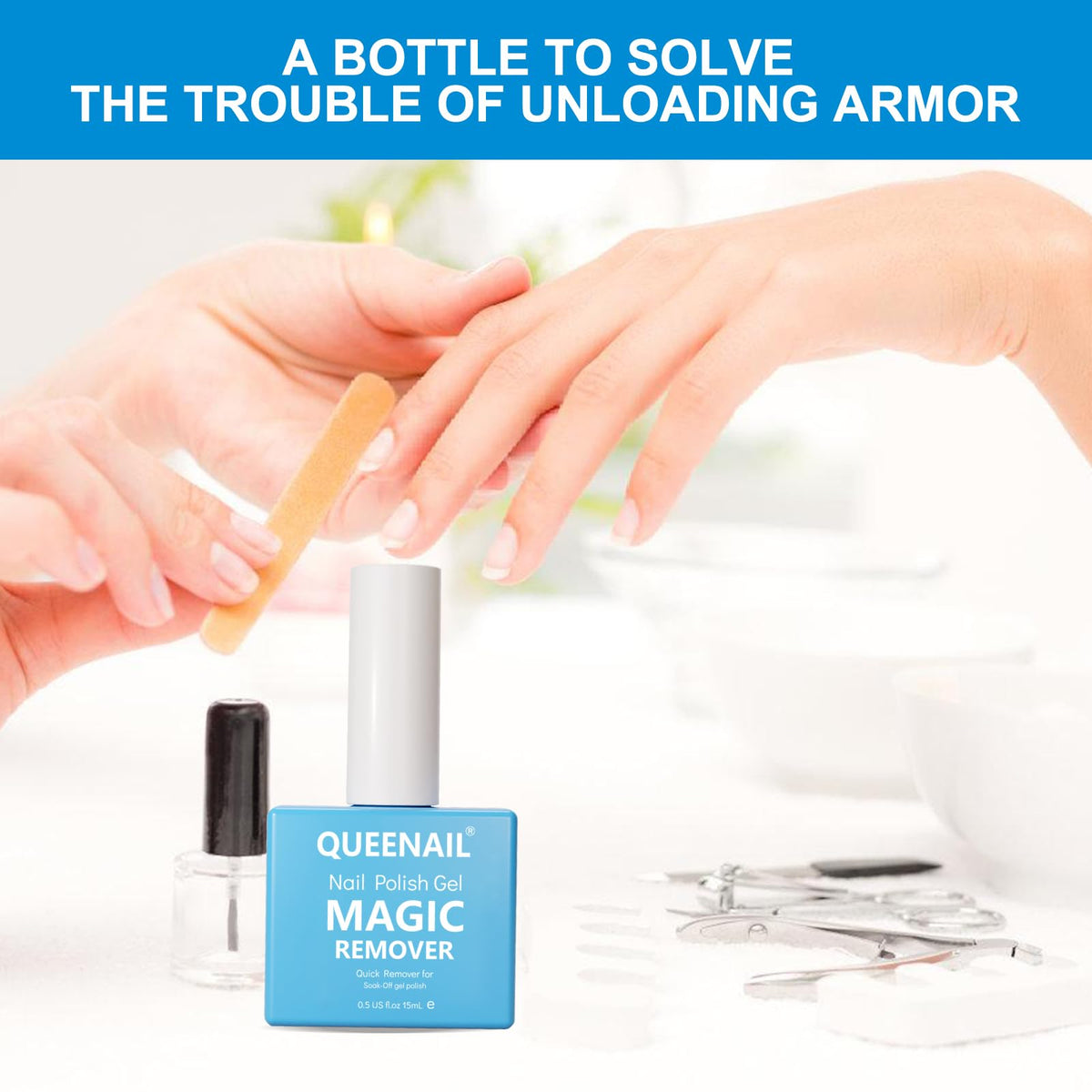2 * 15ml Gel Nail Polish Remover, Professional Nail Varnish Remover