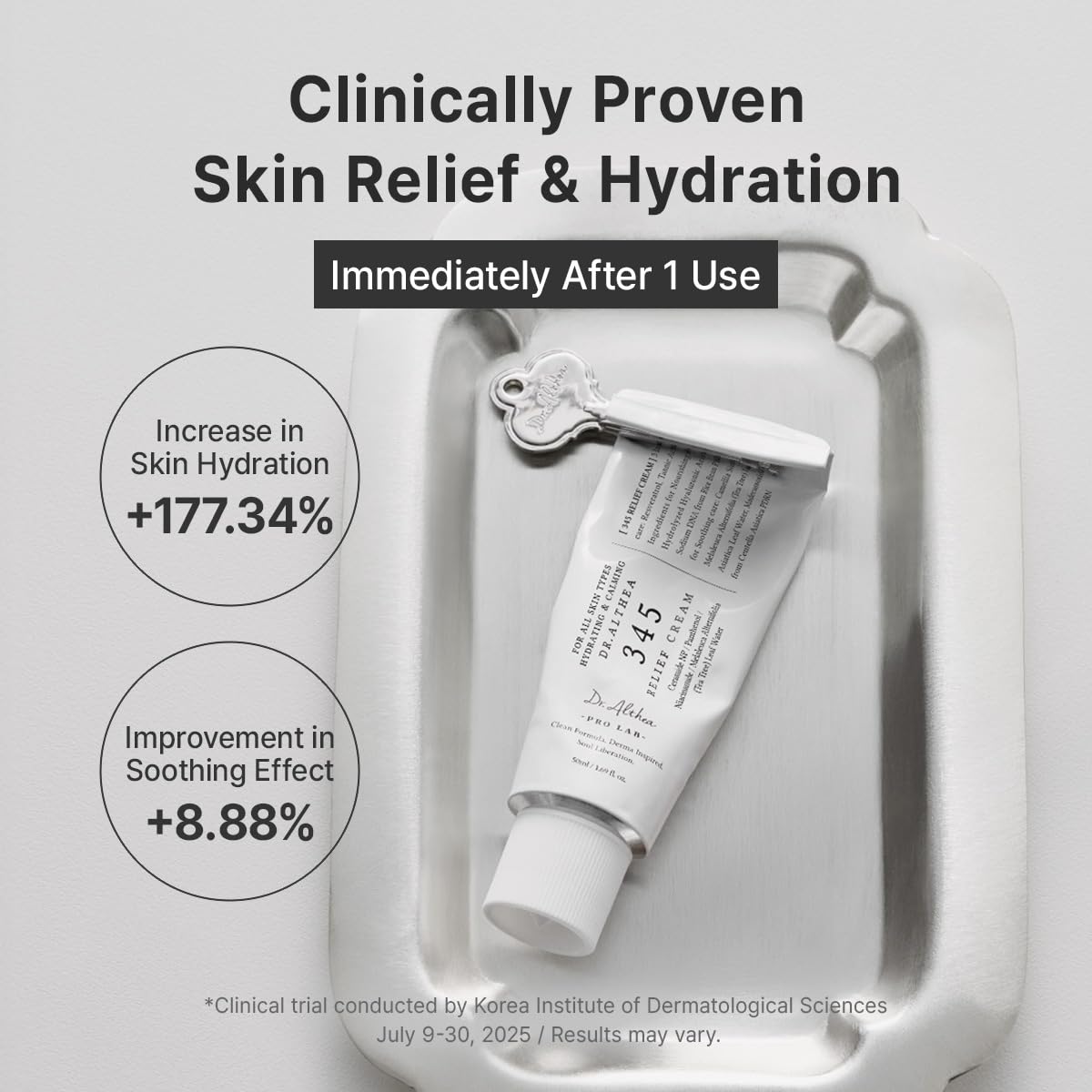 Dr.Althea 345 Relief Cream | Daily Face Moisturizer for Soothing Recovery and Blemish Care with PDRN & Niacinamide | Korean Vegan Skin Care for All Skin Types, 1.69 Fl Oz (Ver.2 - Pack of 1)