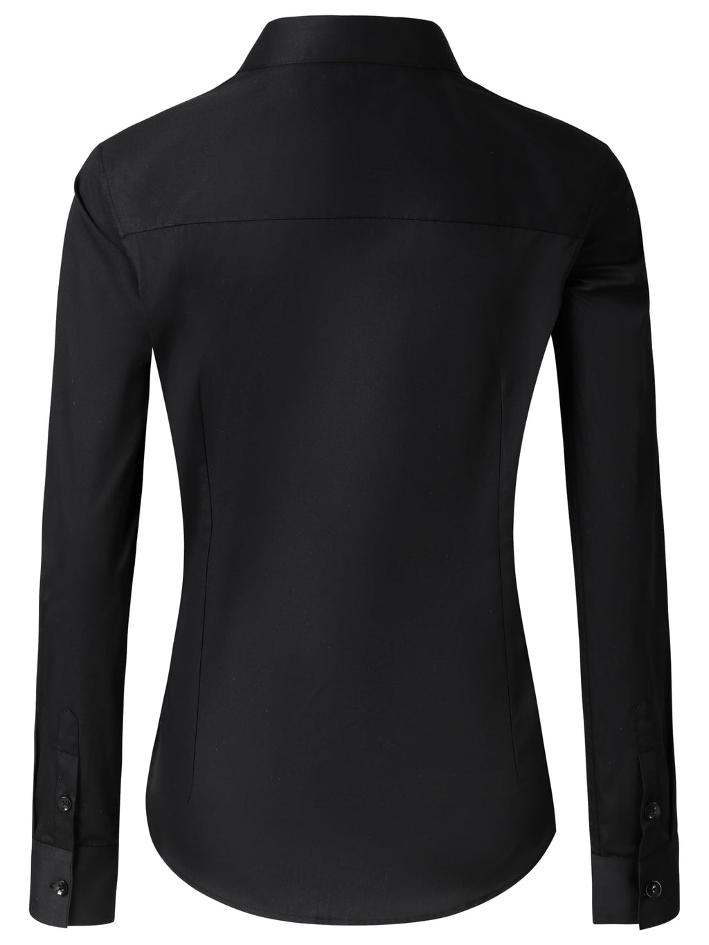 CUNLIN Blouses & Button-Down Shirts Women Cotton Collared Long Sleeve Dressy Casual Tops Womens Oxford Button up Down Dress Shirt Collar Work Office Blouse Vneck Tunic top Plus-Size 2X Black Size XXL