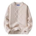 Aelfric Eden Oversized Sweater 90s Vintage Cable Knit Long Sleeve Women Heavy Crewneck Pullover Beige