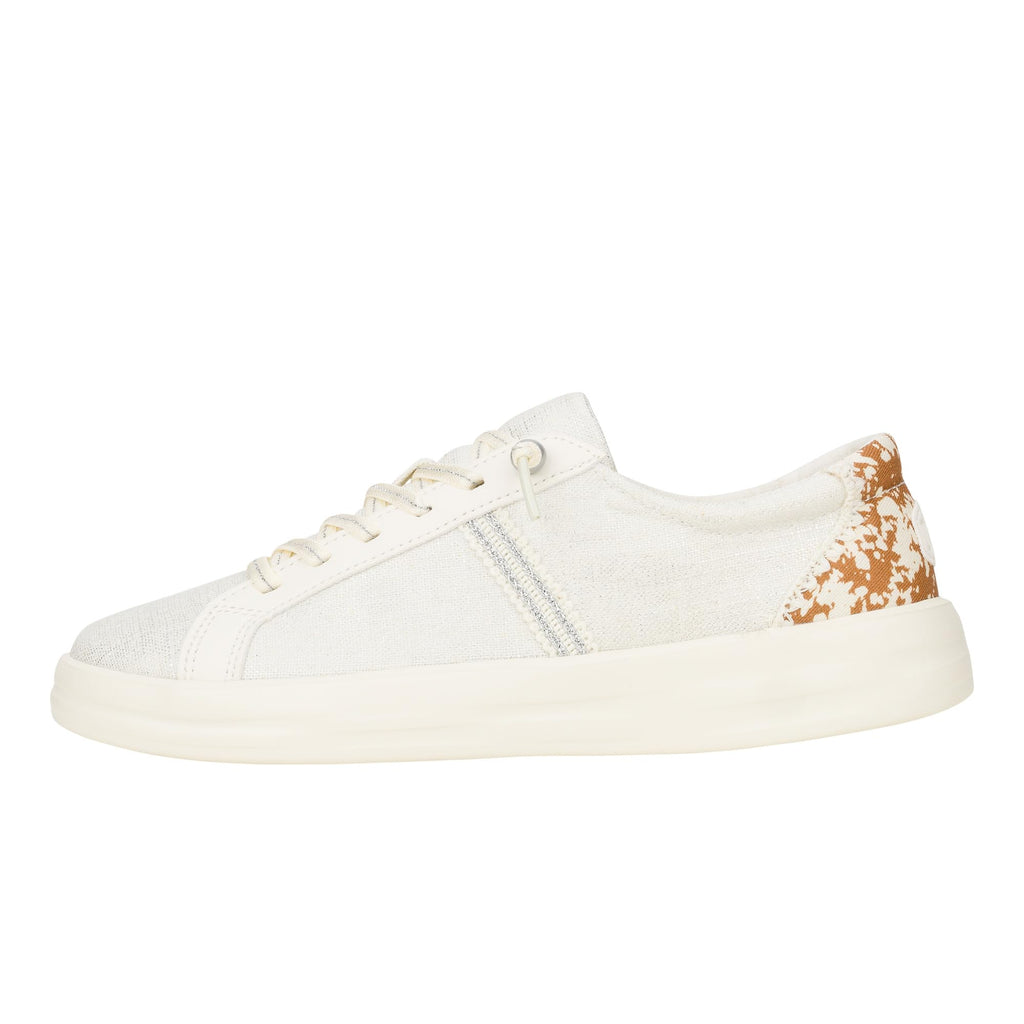 HEYDUDE Karina Metallic Animal Egret Size 5, Women's Shoes, Women's Casual Sneakers, Comfortable & Light-Weight