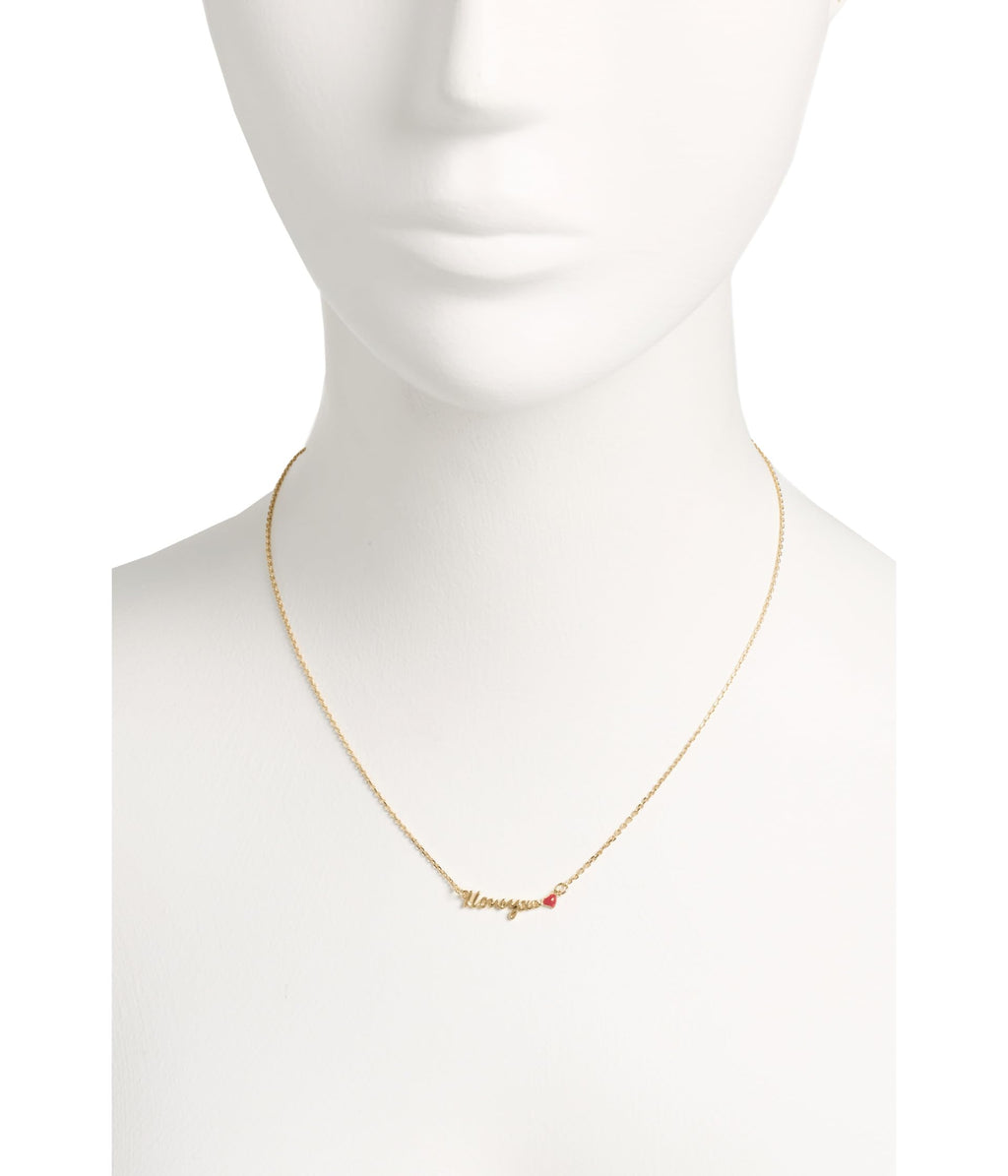 Kate Spade New York Womens, I Love You Pendant, Gold, One size